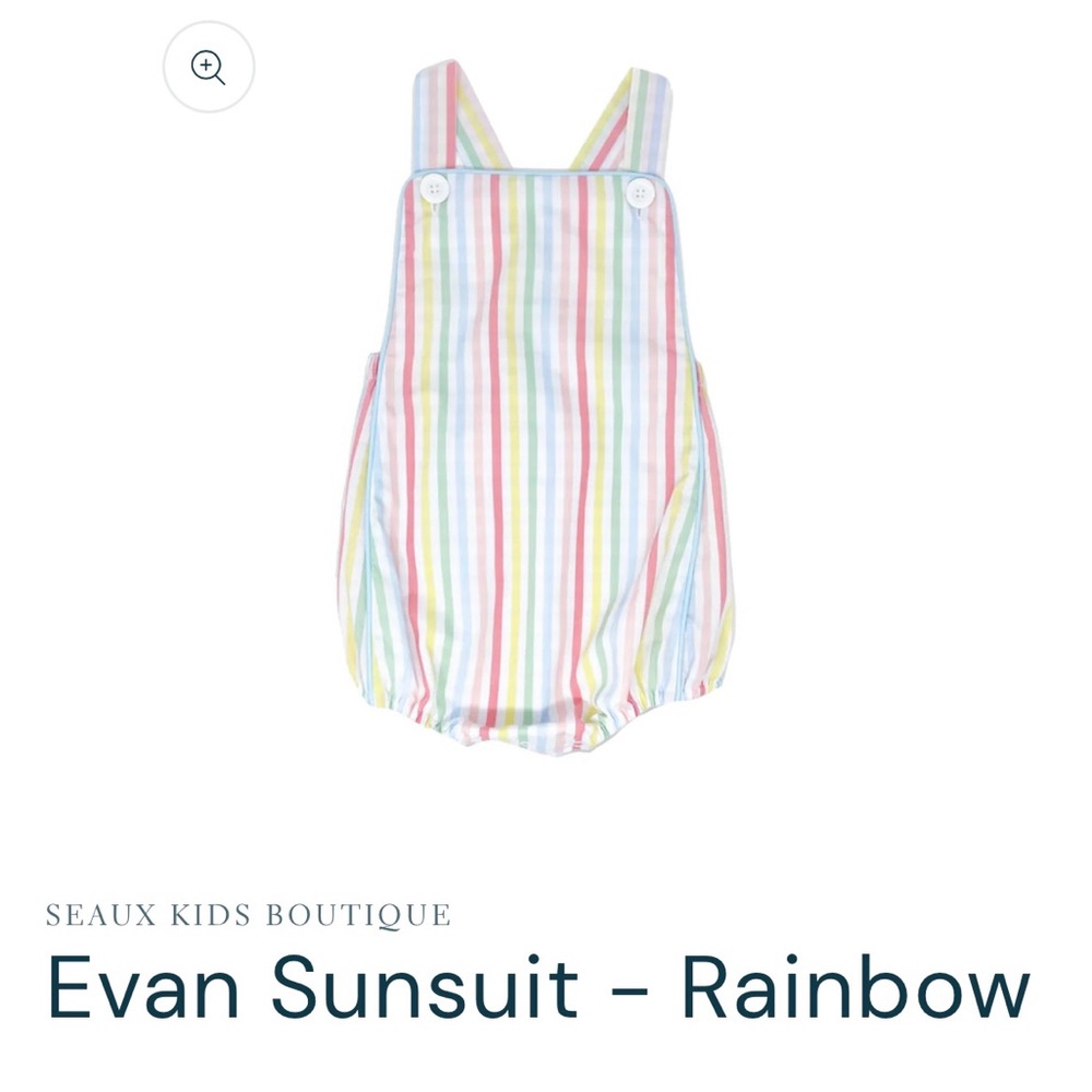 NWT Lullaby Set Rainbow Striped Sunsuit, 6M